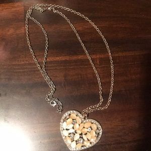 Bejeweled Heart Necklace